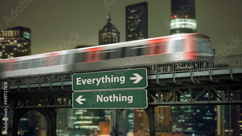 Street Sign Everything versus Nothing