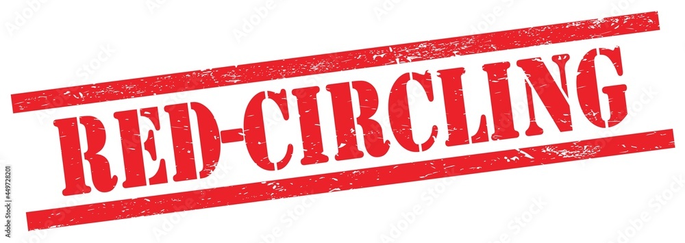 RED-CIRCLING text on red grungy rectangle stamp. RED-CIRCLING text on red grungy rectangle stamp.