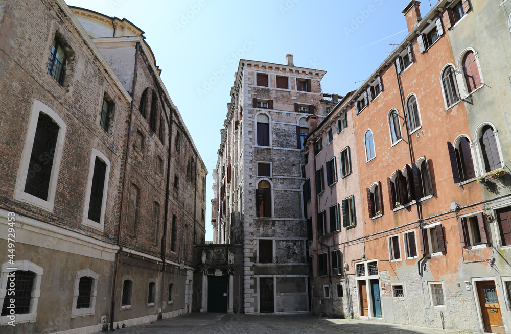 Typical palaces of Venice, Italy