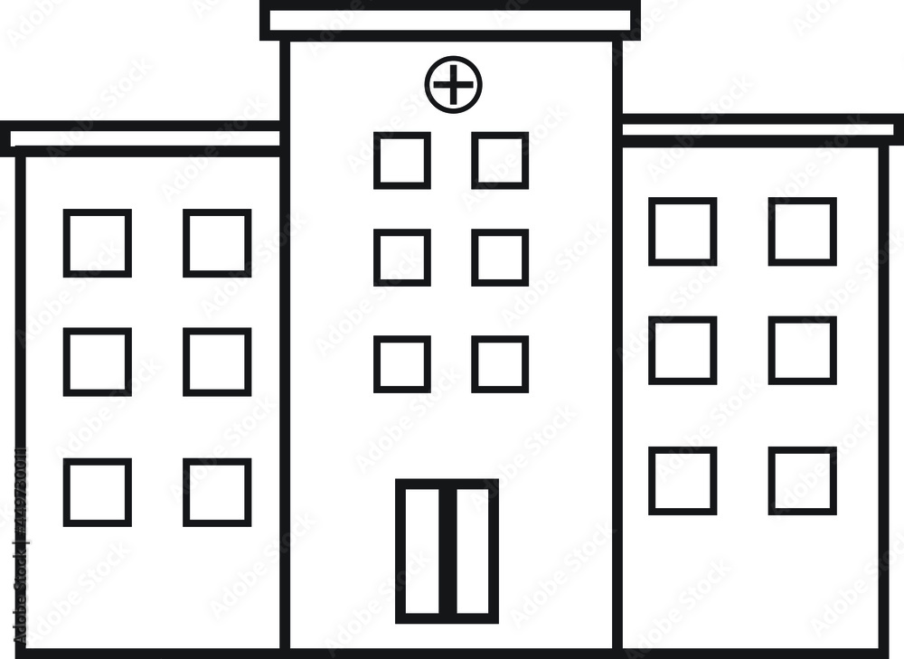 hospital building apartment icon design graphics vector hospital building apartment icon design graphics vector