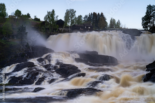 Haugfossen Waterfall on the Simoa River in Norway