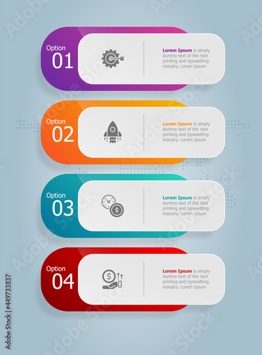 abstract tab bar vertical infographics presentation