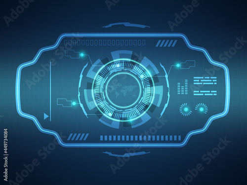abstract futuristic hud display interface sci fi technology