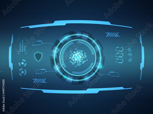 abstract futuristic hud display interface sci fi