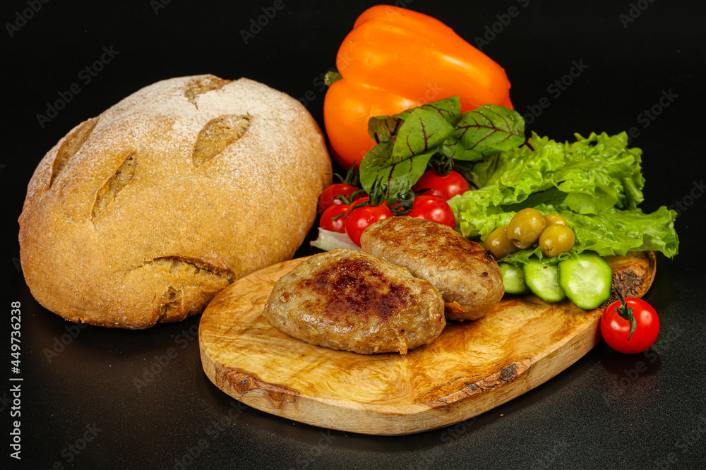 Homemade roasted cutlet minced meat Homemade roasted cutlet minced meat