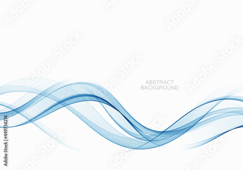 Blue abstract wave. Abstract vector background wave