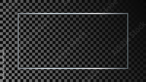 Wallpaper Mural Silver glowing rectangular shape frame Torontodigital.ca