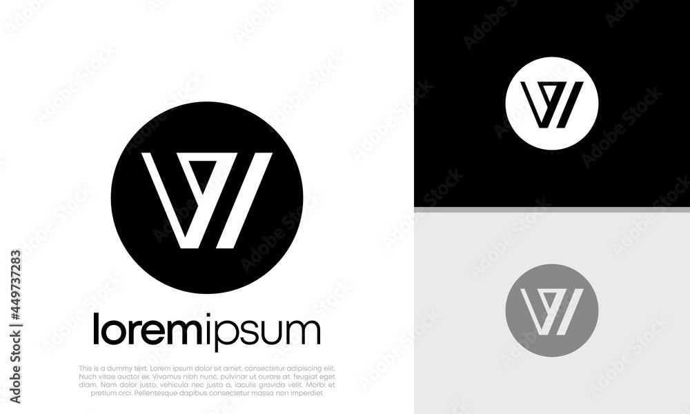 Initials W logo design. Initial Letter Logo. Initials W logo design. Initial Letter Logo.