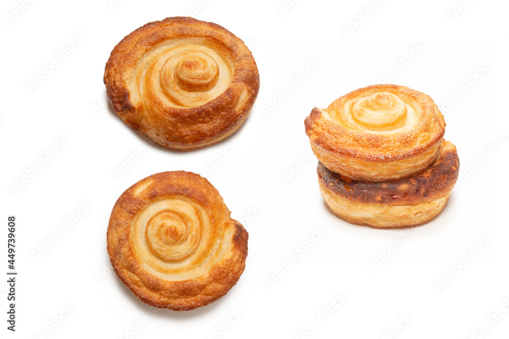 Tasty puff isolated on a white background.