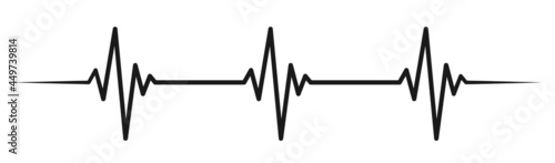 Heartbeat frequency cardiogram vector illustration
