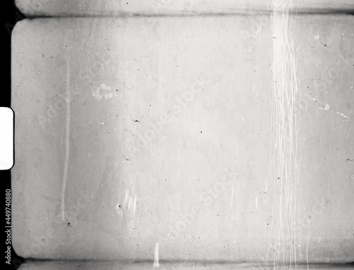 scan of blank or empty super 8 film frame with black filmborder and scratches. photo placeholder. photo