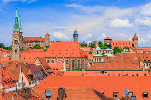 Nuremberg, Germany. The rooftops of the Old Town.