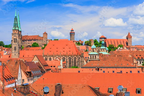 Nuremberg, Germany. The rooftops of the Old Town. photo