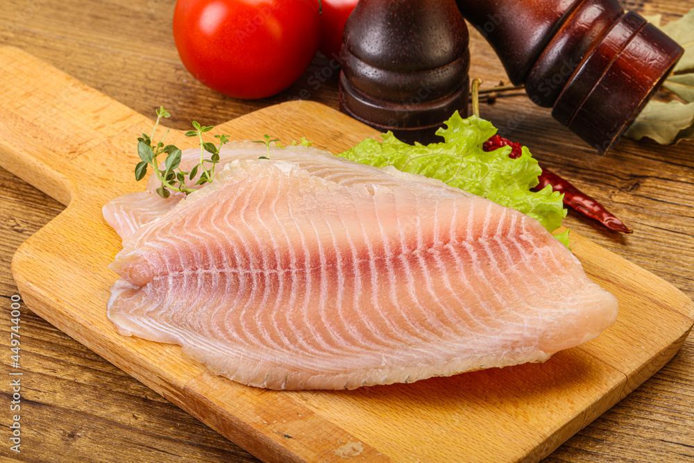Raw tilapia fish for cooking Raw tilapia fish for cooking