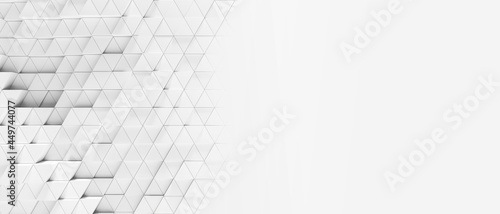 Abstract shifted white triangles background wallpaper banner wit