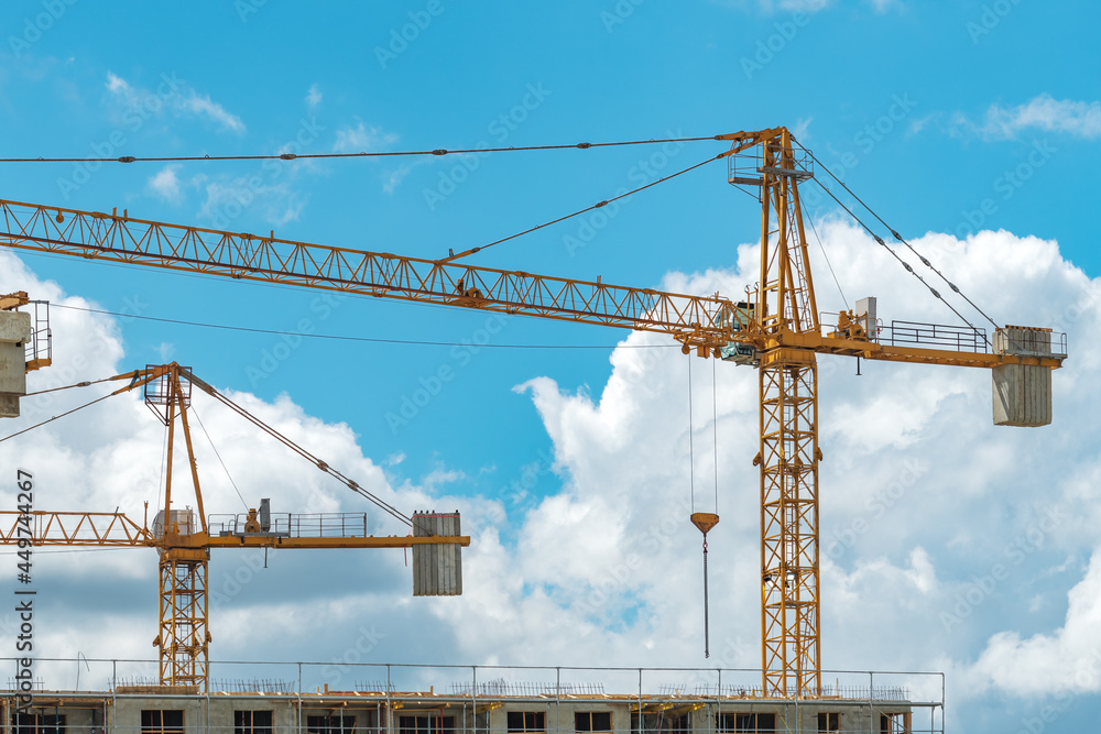 Crane on construction site