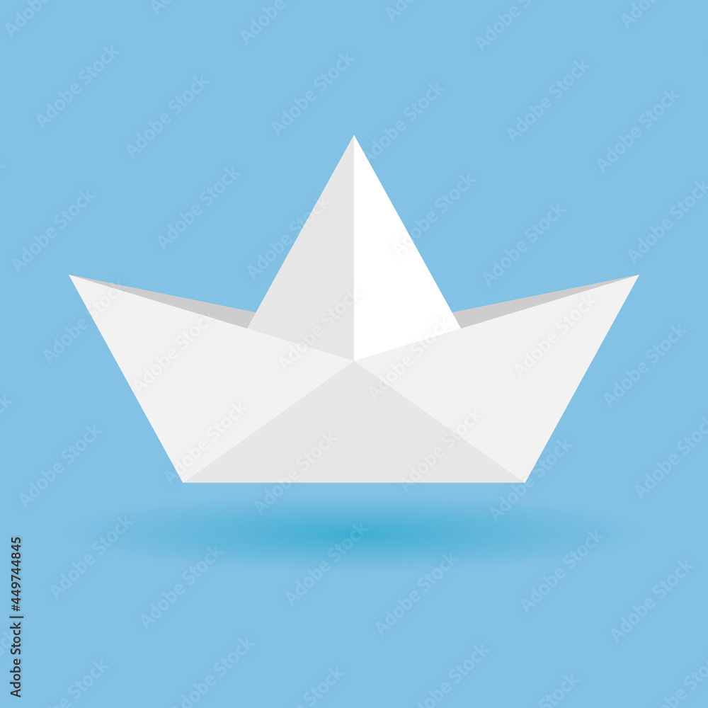 Icon Paper Boat in flat style. Vector illustration. Icon Paper Boat in flat style. Vector illustration.