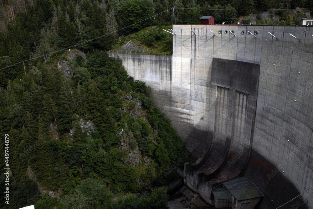 huge dam on the water