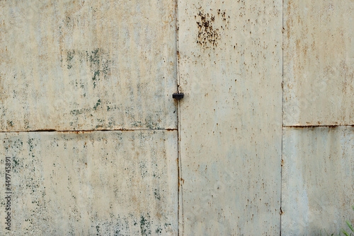 Texture of old steel surface with rust and cracked paint