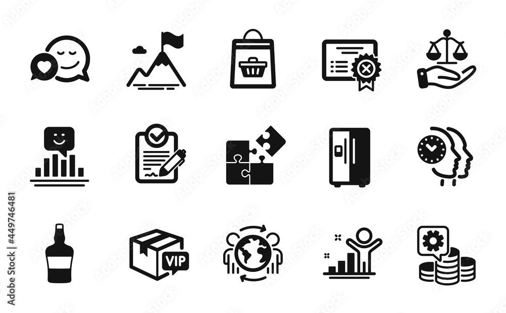 Vector set of Winner, Making money and Online buying icons simple set. Vip parcel, Dating and Refrigerator icons. Mountain flag, Time management and Reject certificate signs. Vector Vector set of Winner, Making money and Online buying icons simple set. Vip parcel, Dating and Refrigerator icons. Mountain flag, Time management and Reject certificate signs. Vector