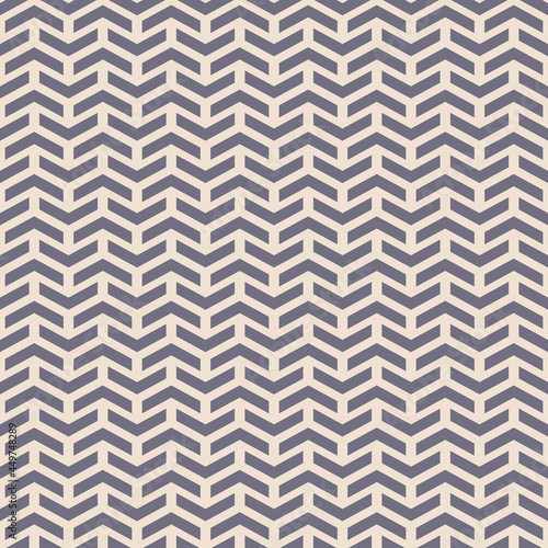 Fototapeta Naklejka Na Ścianę i Meble -  dark grayish blue chevron or herringbone on beige seamless design for pattern and background
