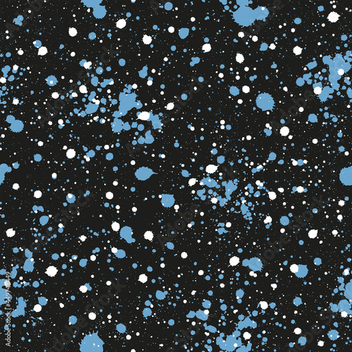 Artistic ink spots and stains seamless pattern. Natural simple shapes. Grunge design for fabric, wrapping paper, and other printed products.