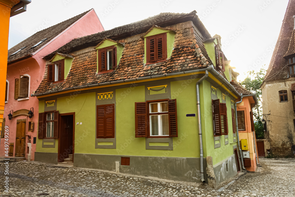 Old houses in a Transylvanian town