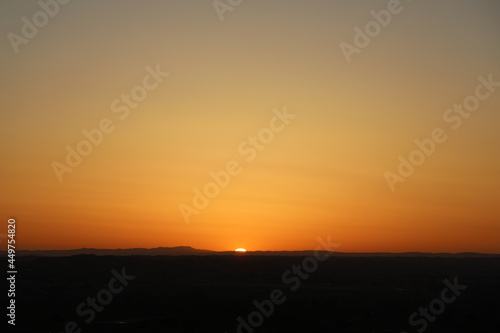 Panoramic golden Sunrise on the beautiful California Central Coast