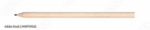 Wood pencil isolated on white background. Close-up. 3d illustration.