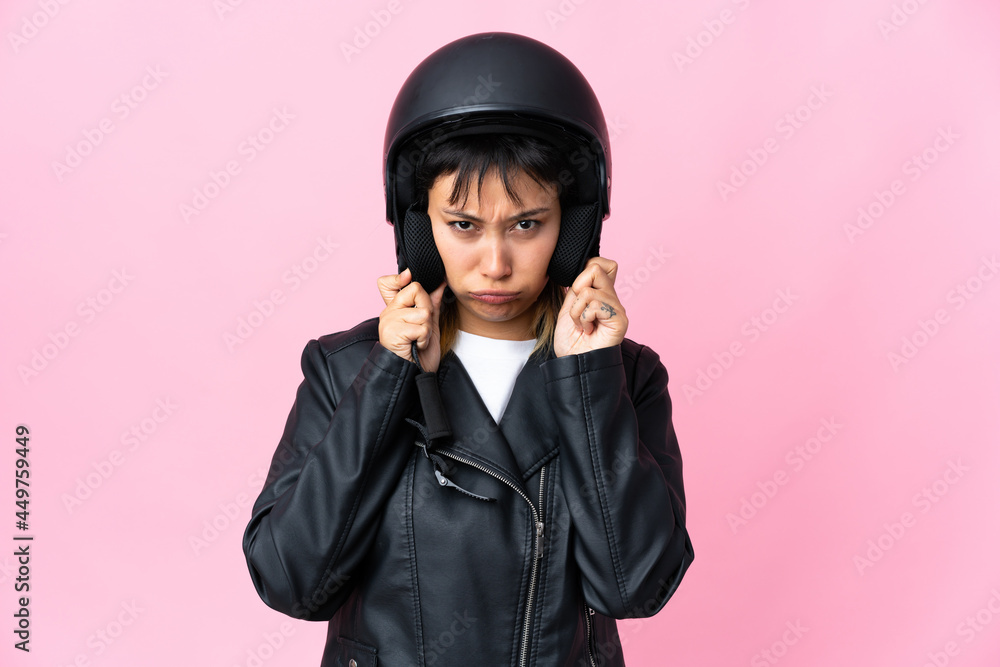 Young Uruguayan woman over isolated background Young Uruguayan woman over isolated background