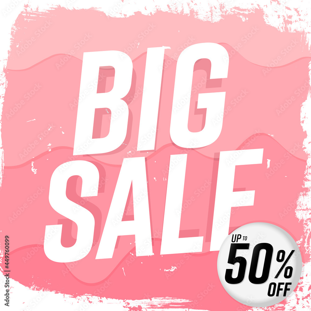 Big Sale up to 50% off, poster design template, season best offer. Discount banner for online shop, vector illustration. Big Sale up to 50% off, poster design template, season best offer. Discount banner for online shop, vector illustration.