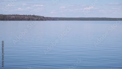 Lake landscape from yacht