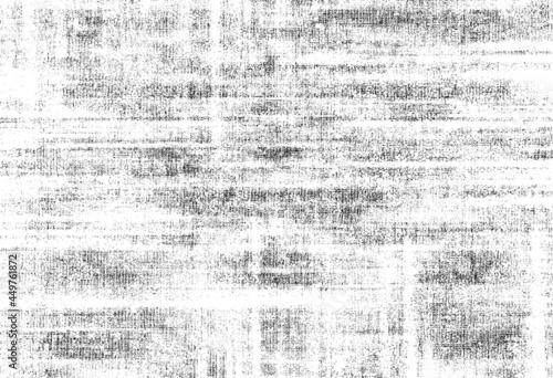 Vector fabric texture. Distressed texture of weaving fabric. Grunge background. Abstract halftone vector illustration. Overlay to create interesting effect and depth. Black isolated on white. EPS10.