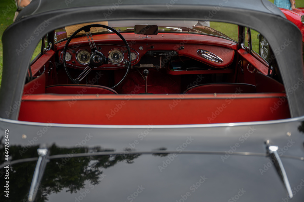 Fototapeta premium Classic Car Roadster Interior