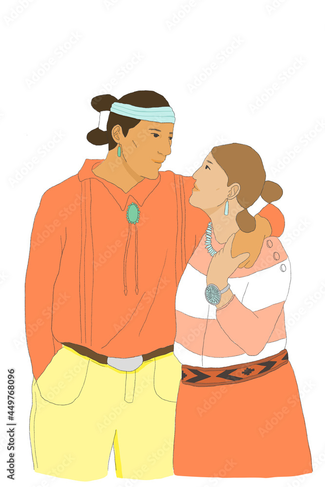 couple standing side by side couple standing side by side