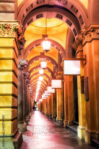 Photography Sydney GPO arcade night vert