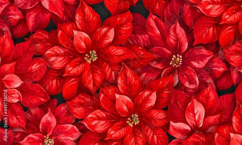 red flowers seamless pattern background. Beautiful repeat background vector illustration