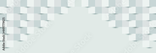 3D Squares White Grey background. Geometric square Abstract Vector. Can Be Used For Design projects, Advertising, website Banner, CD Cover or Web Header.
