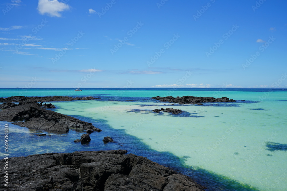 a beautiful seascape with clear water and charming clouds a beautiful seascape with clear water and charming clouds