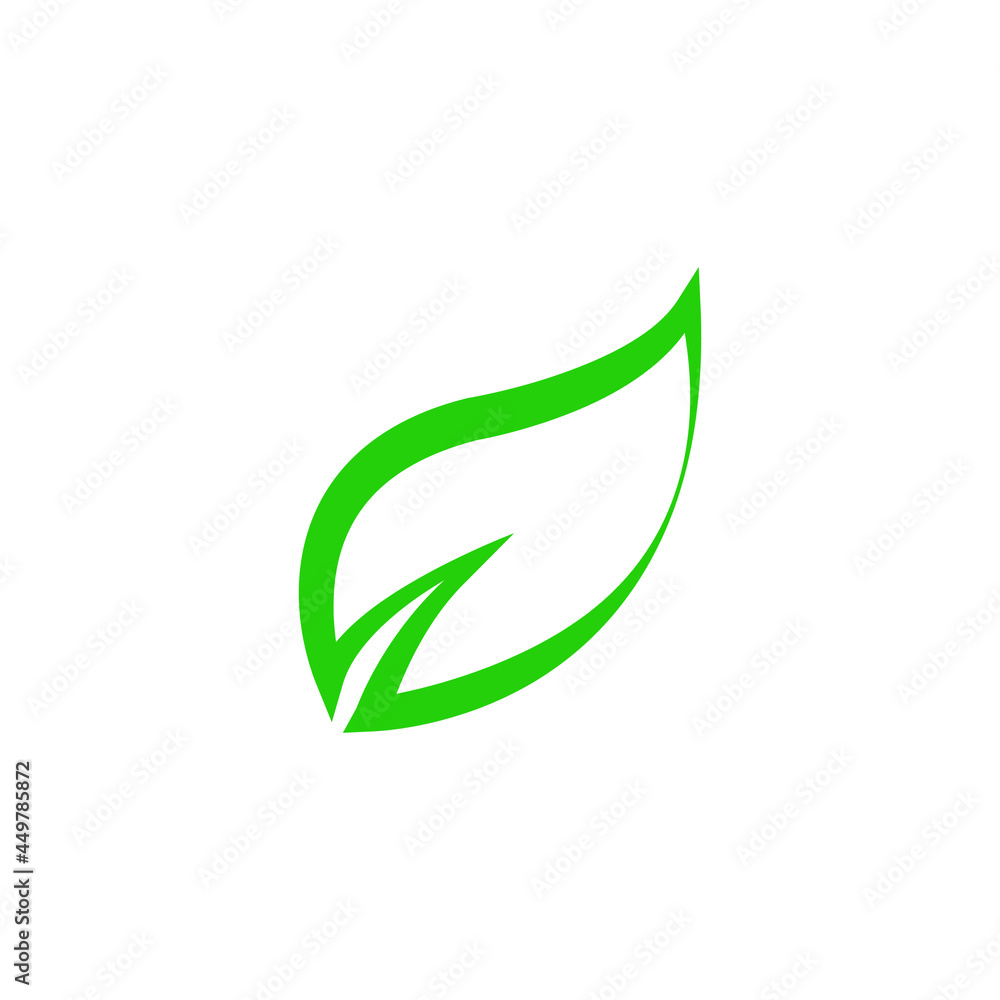 Green leaf ecology element vector icon logo Green leaf ecology element vector icon logo