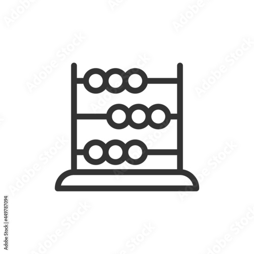 Outline design of abacus icon.