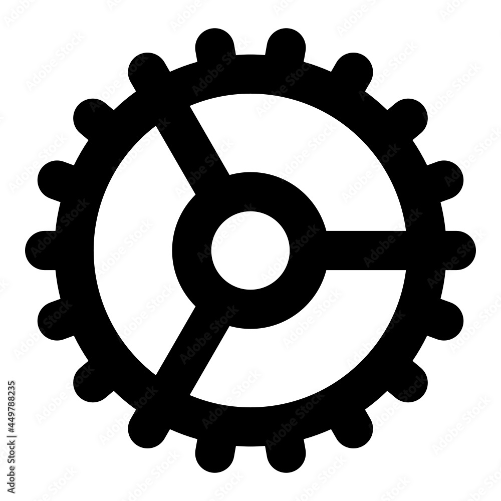 Gear icon on the white background. Gear icon on the white background.