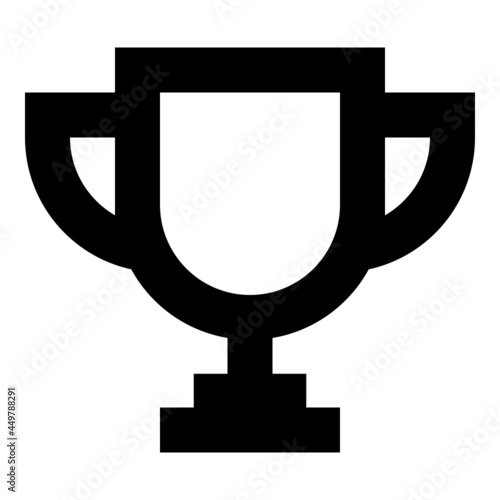 Trophy icon on the white background.