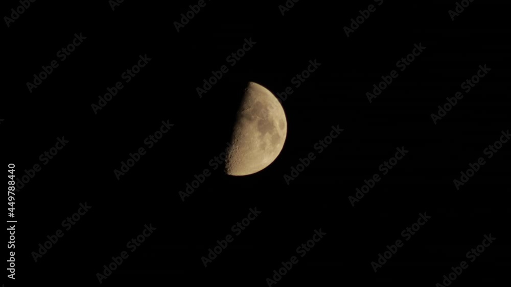 Half Moon during hot evening. Night time UK Half Moon during hot evening. Night time UK