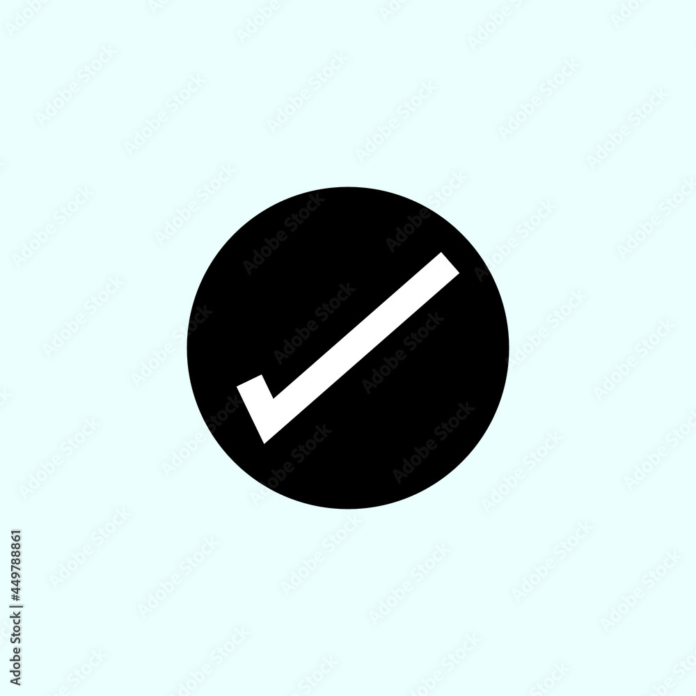 Check mark black line icons. Vector illustration. - Vector Check mark black line icons. Vector illustration. - Vector