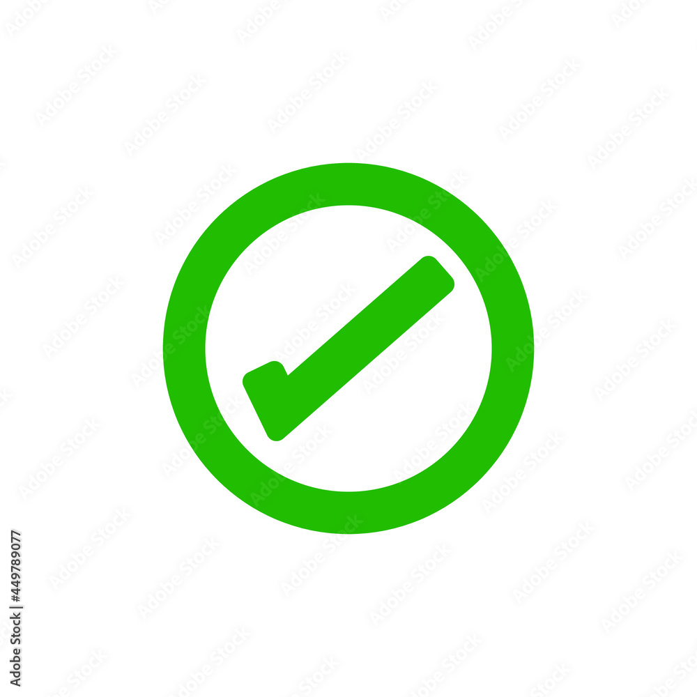 Check mark green line icons. Vector illustration. - Vector Check mark green line icons. Vector illustration. - Vector