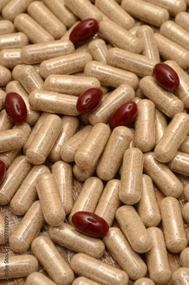 pile of pills/Milk Thistle/lycopene