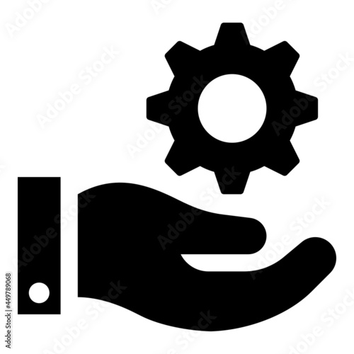 Solution icon on the white background.