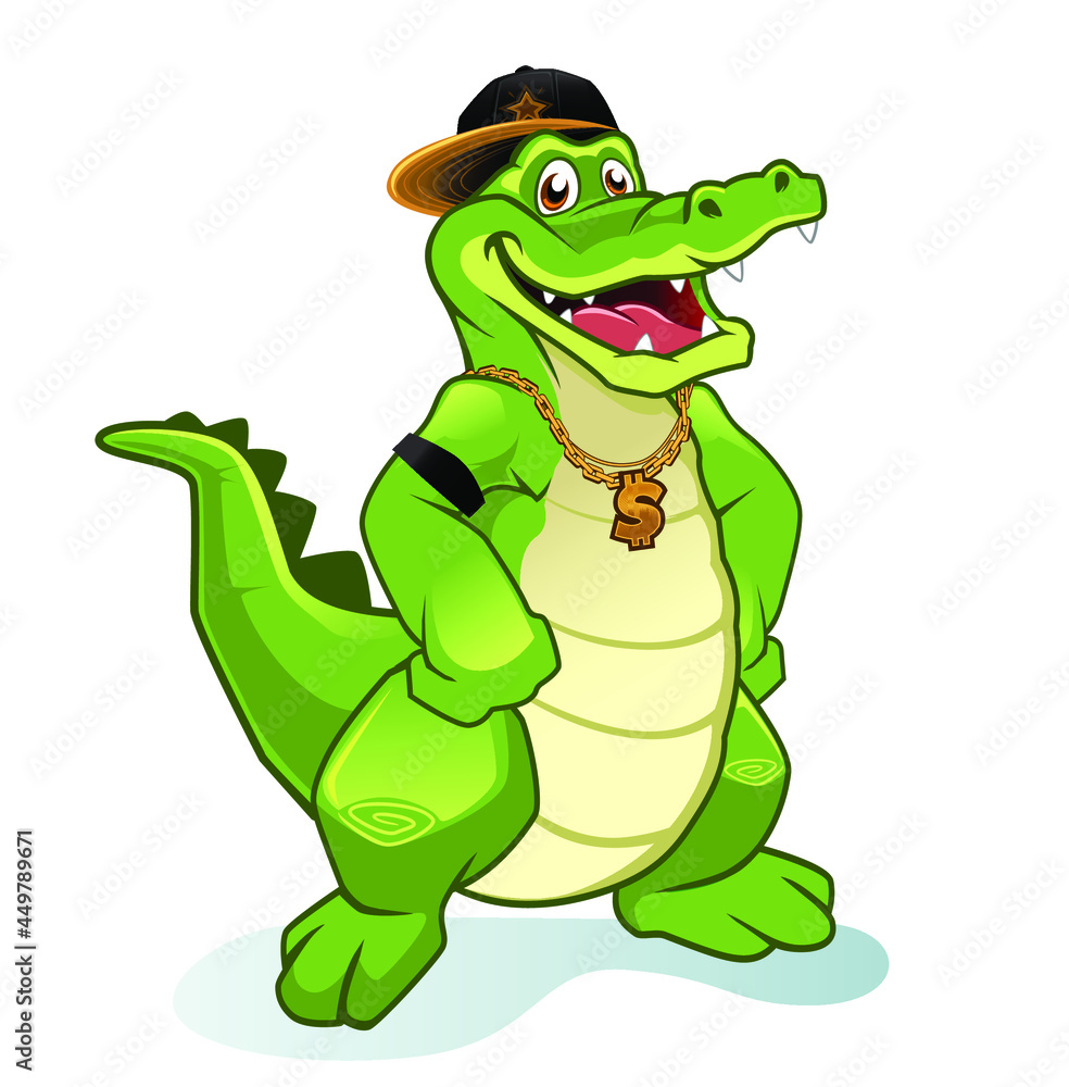 Fototapeta premium crocodile mascot cartoon in vector
