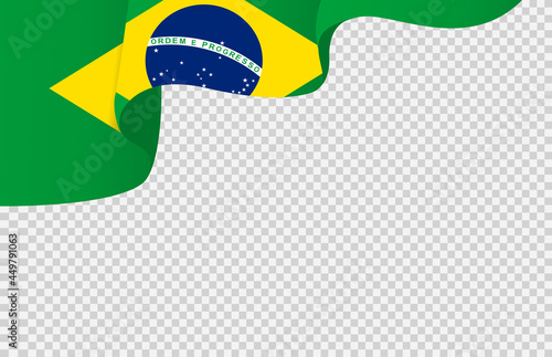 Waving flag of Brazil isolated  on png or transparent  background,Symbol of Brazil,template for banner,card,advertising ,promote, vector illustration top gold medal sport winner country